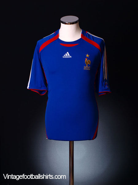 2006-07 France Home Shirt L.Boys Football Shirt
