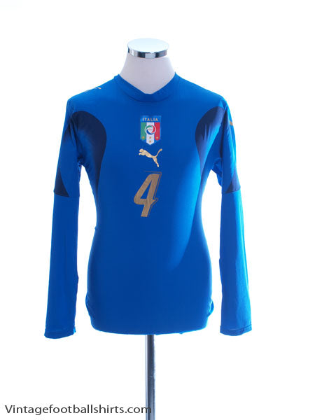 2006-07 Italy Player Issue Home Shirt #4 L/S Women's 14 Football Shirt