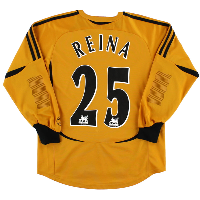 2006-07 Liverpool Goalkeeper Shirt Reina #25 L.Boys Football Shirt