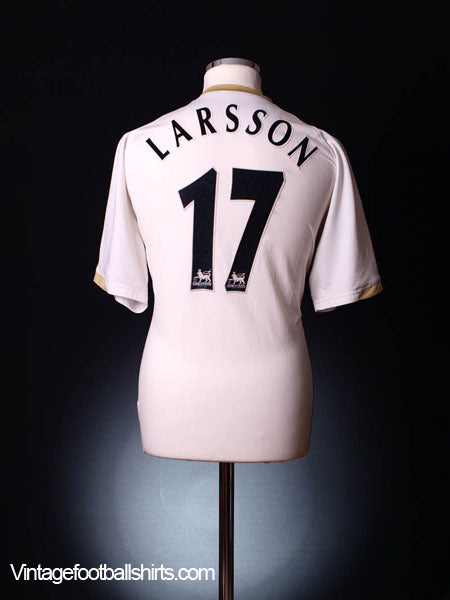 2006-07 Manchester United Away Shirt Larsson #17 *Mint* XL Football Shirt