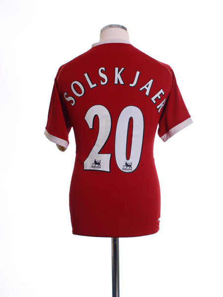 2006-07 Manchester United Home Shirt Solskjaer #20 S Football Shirt