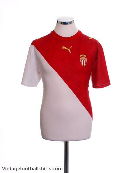 2006-07 Monaco Home Shirt *Mint* S Football Shirt