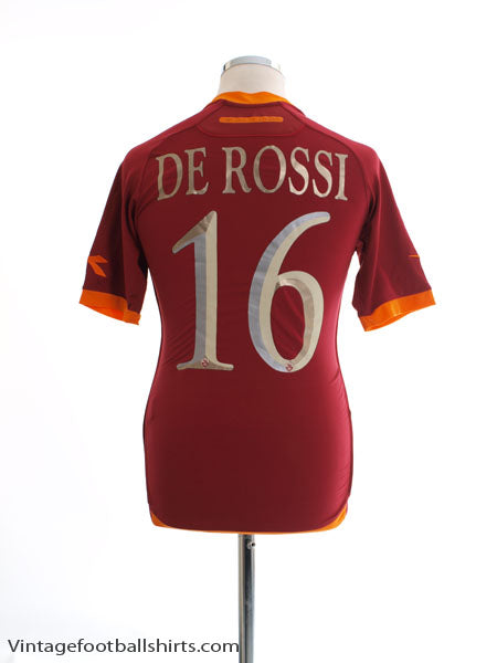 2006-07 Roma Home Shirt De Rossi #16 S Football Shirt
