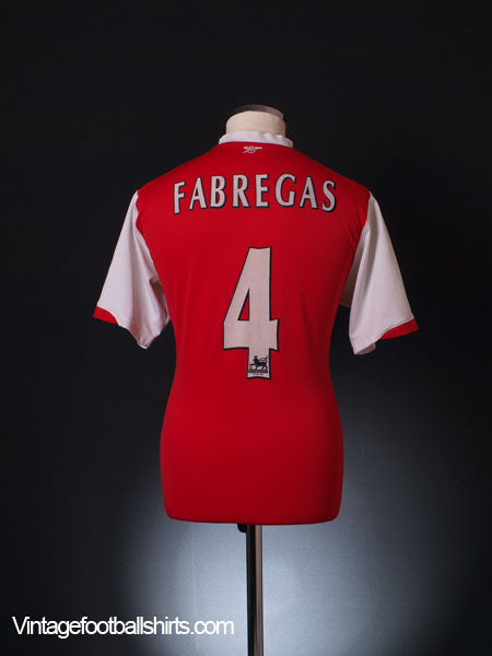 2006-08 Arsenal Home Shirt Fabregas #4 L Football Shirt