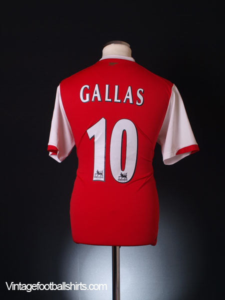 2006-08 Arsenal Home Shirt Gallas #10 M Football Shirt