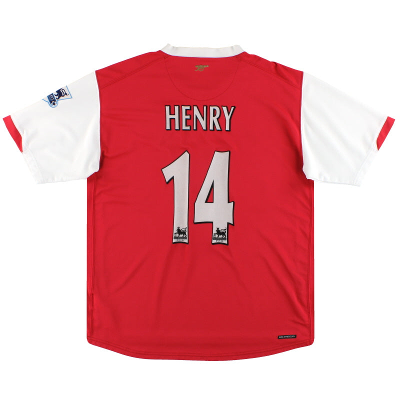 2006-08 Arsenal Nike Home Shirt Henry #14 L Football Shirt