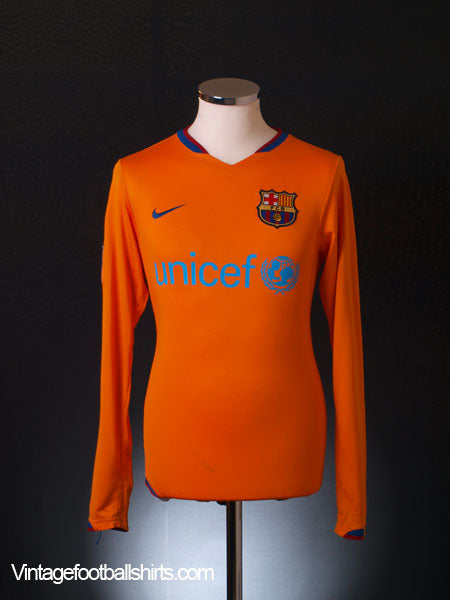 2006-08 Barcelona Away Shirt L/S S Football Shirt