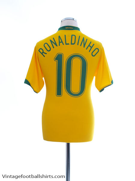 2006-08 Brazil Home Shirt Ronaldinho #10 M Football Shirt