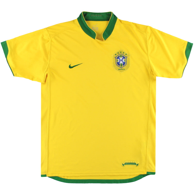 2006-08 Brazil Nike Home Shirt L Football Shirt