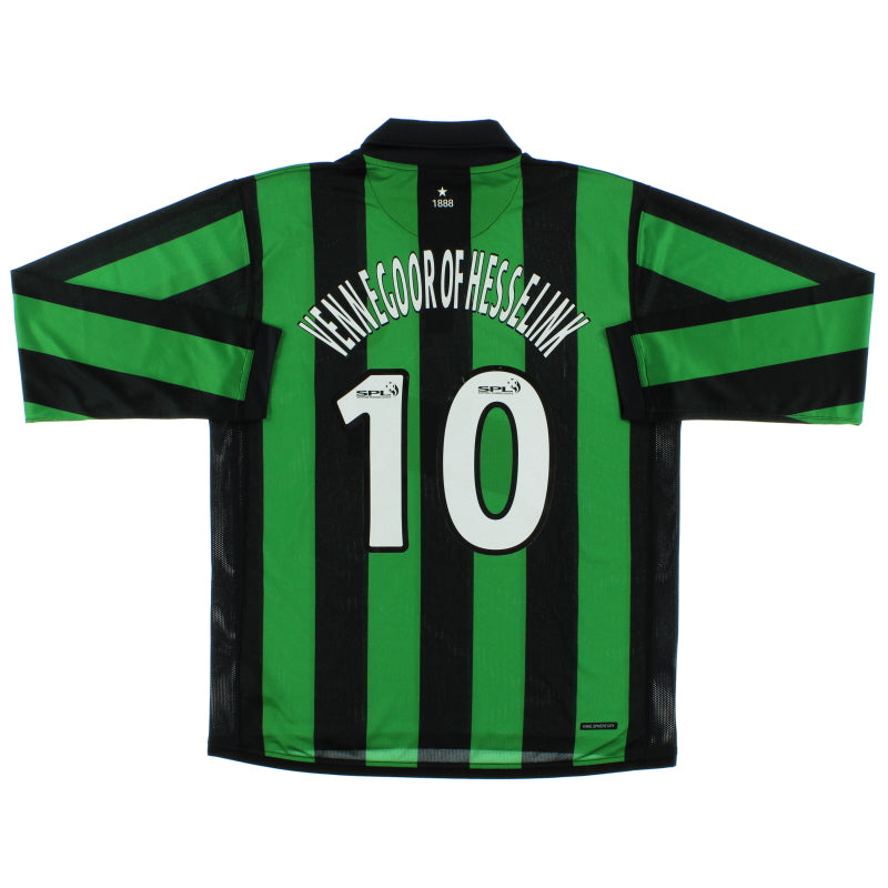 2006-08 Celtic Away Shirt Vennegoor of Hesselink #10 L/S L Football Shirt