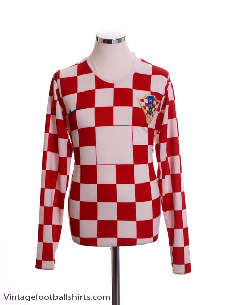 2006-08 Croatia Player Issue Home Shirt L/S L Football Shirt