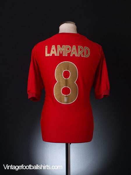2006-08 England Away Shirt Lampard #8 L Football Shirt