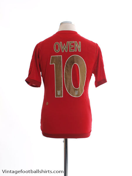 2006-08 England Away Shirt Owen #10 M Football Shirt