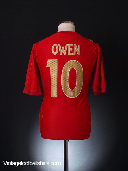 2006-08 England Away Shirt Owen #10 L Football Shirt