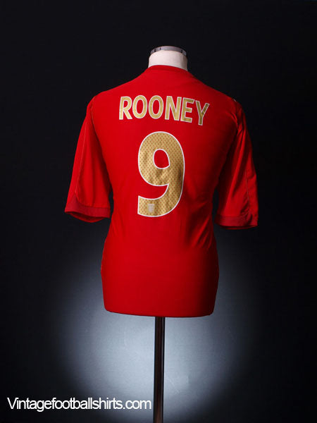 2006-08 England Away Shirt Rooney #9 M Football Shirt