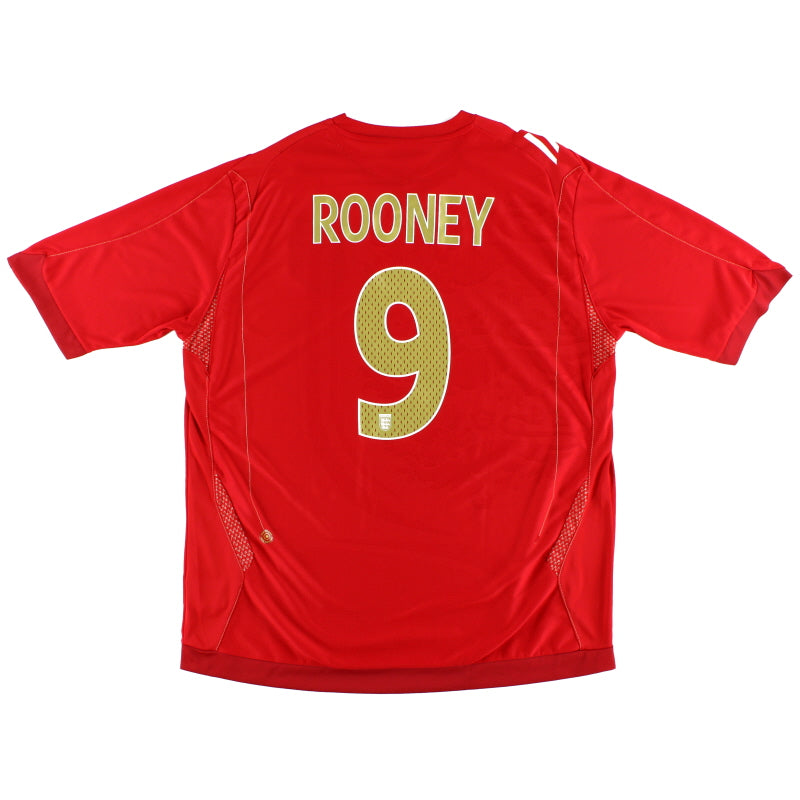 2006-08 England Away Shirt Rooney #9 XL Football Shirt