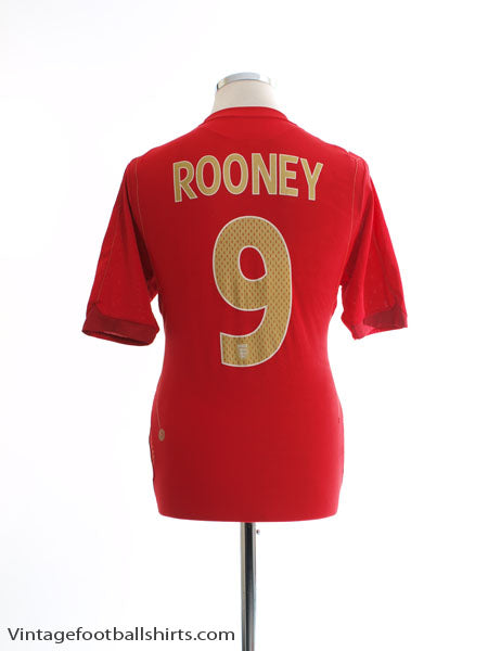 2006-08 England Away Shirt Rooney #9 M Football Shirt