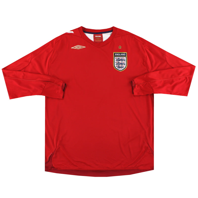 2006-08 England Umbro Away Shirt L/S XL Football Shirt