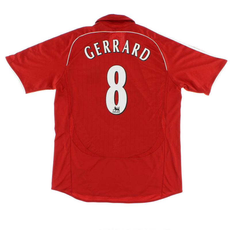 2006-08 Liverpool adidas Home Shirt Gerrard #8 XL.Boys Football Shirt