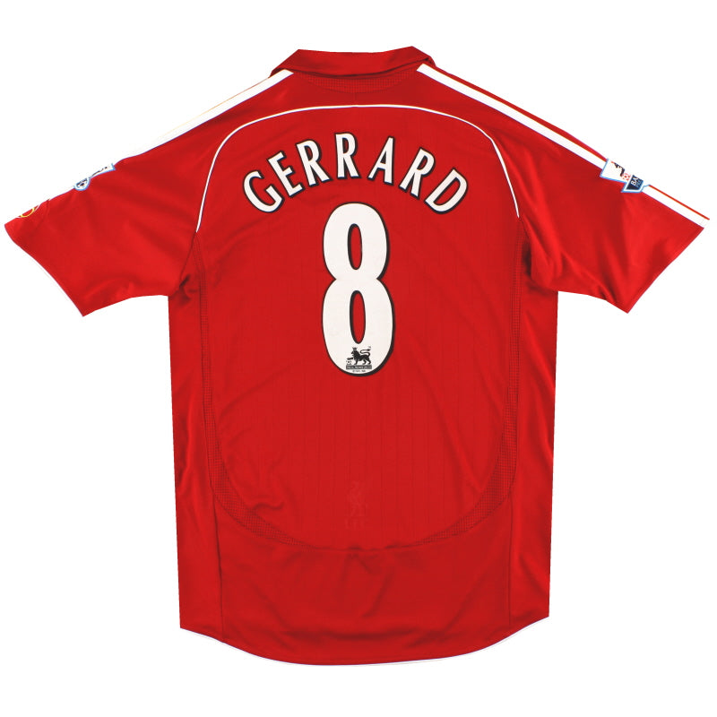 2006-08 Liverpool adidas Home Shirt Gerrard #8 *Mint* M Football Shirt