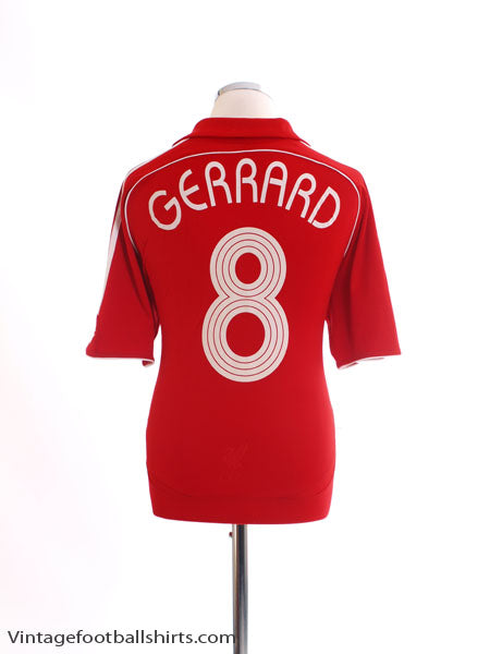 2006-08 Liverpool European Home Shirt Gerrard #8 L Football Shirt