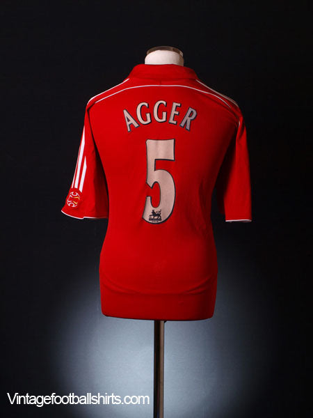 2006-08 Liverpool Home Shirt Agger #5 XL Football Shirt