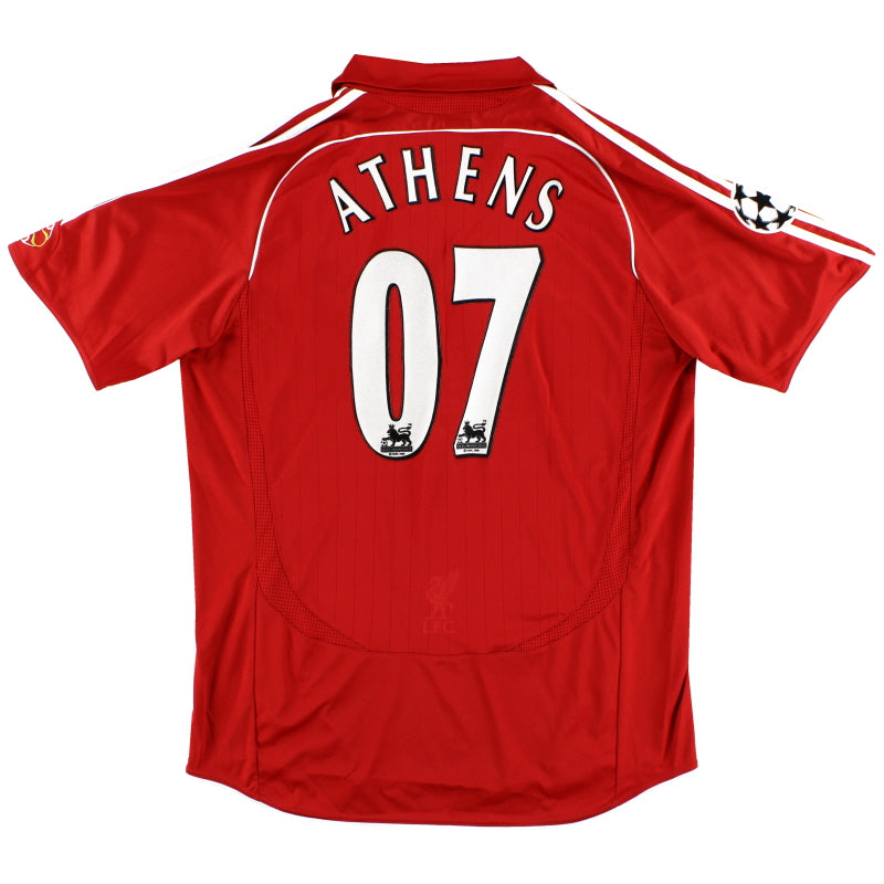 2006-08 Liverpool Home Shirt Athens #07 L Football Shirt