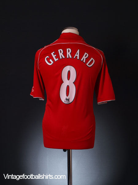 2006-08 Liverpool Home Shirt Gerrard #8 L Football Shirt