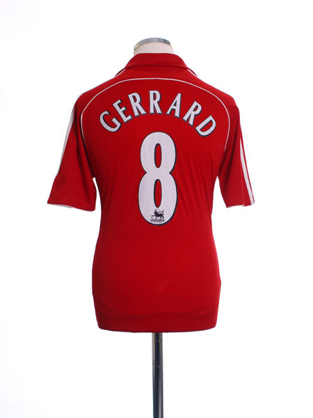 2006-08 Liverpool Home Shirt Gerrard #8 L Football Shirt