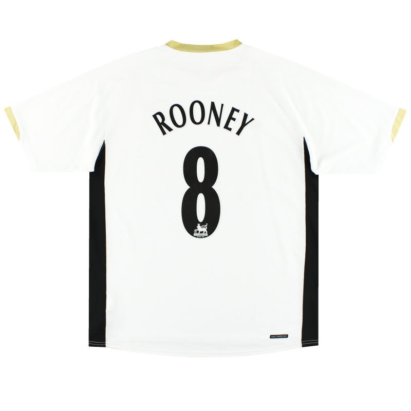 2006-08 Manchester United Nike Away Shirt Rooney #8 L Football Shirt
