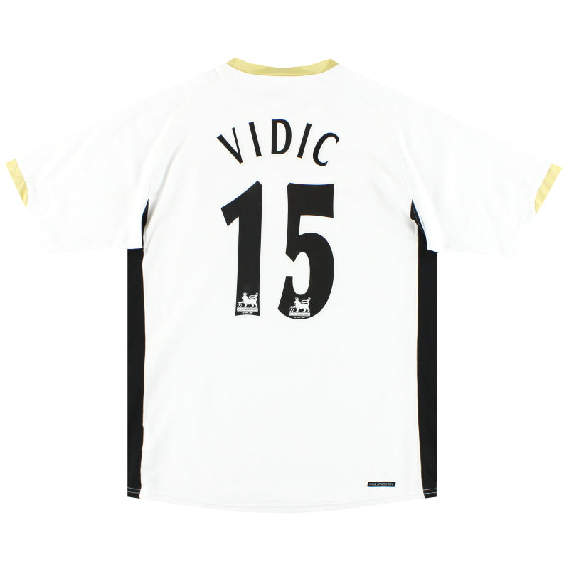 2006-08 Manchester United Nike Away Shirt Vidic #15 M Football Shirt