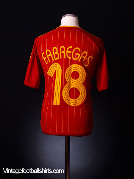 2006-08 Spain Home Shirt Fabregas #18 M Football Shirt
