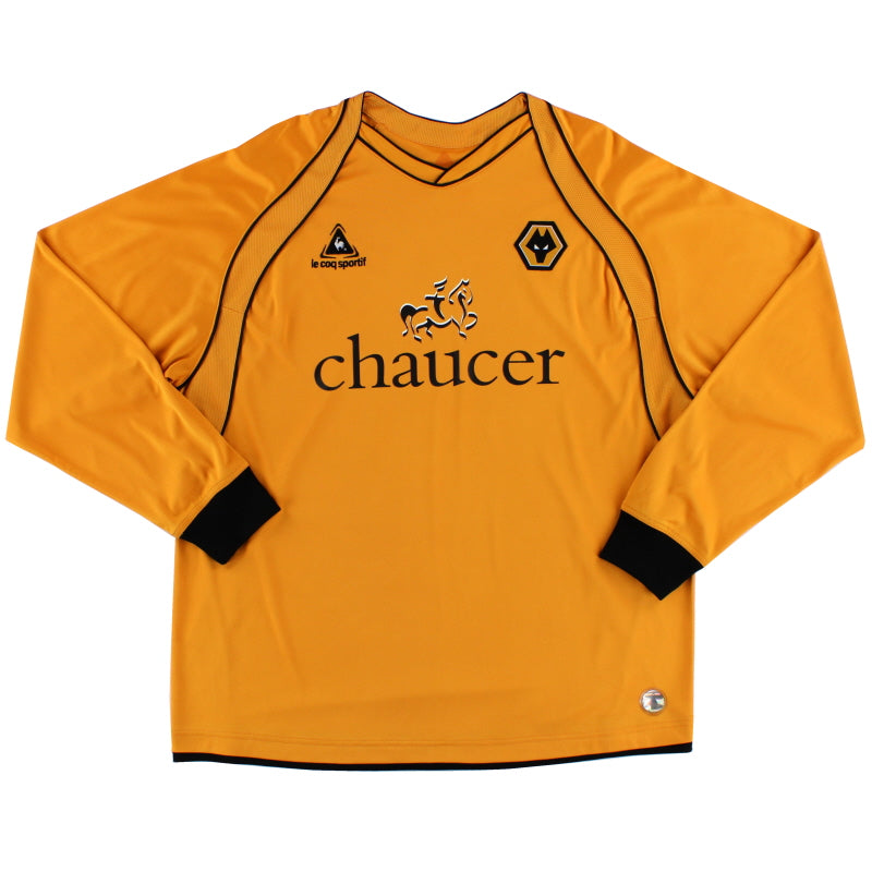 2006-08 Wolves Le Coq Sportif Home Shirt L/S XXL Football Shirt