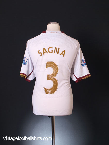 2007-08 Arsenal Away Shirt Sagna #3 XL Football Shirt