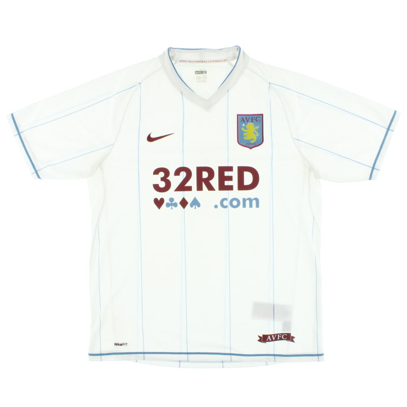 2007-08 Aston Villa Away Shirt L Football Shirt