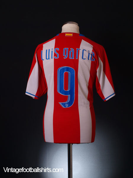 2007-08 Atletico Madrid Home Shirt Luis Garcia #9 XL Football Shirt