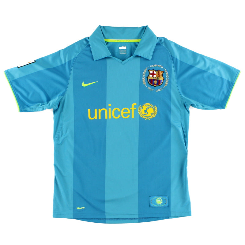 2007-08 Barcelona Away Shirt M.Boys Football Shirt