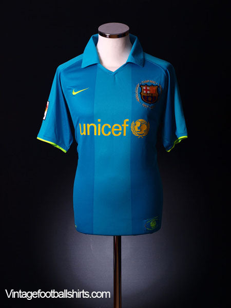 2007-08 Barcelona Away Shirt L Football Shirt