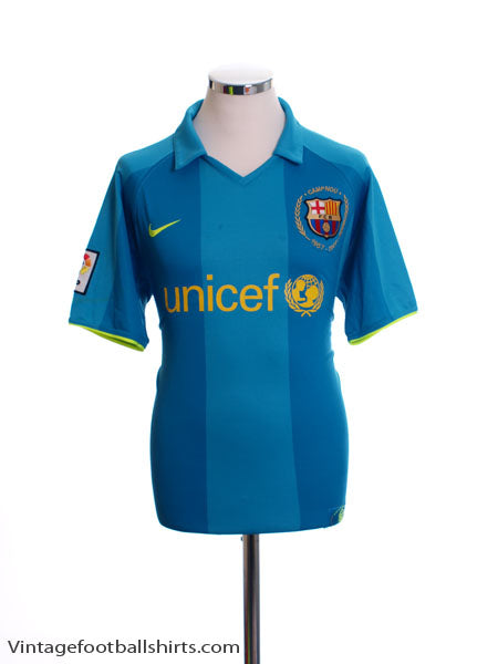 2007-08 Barcelona Away Shirt XL.Boys Football Shirt