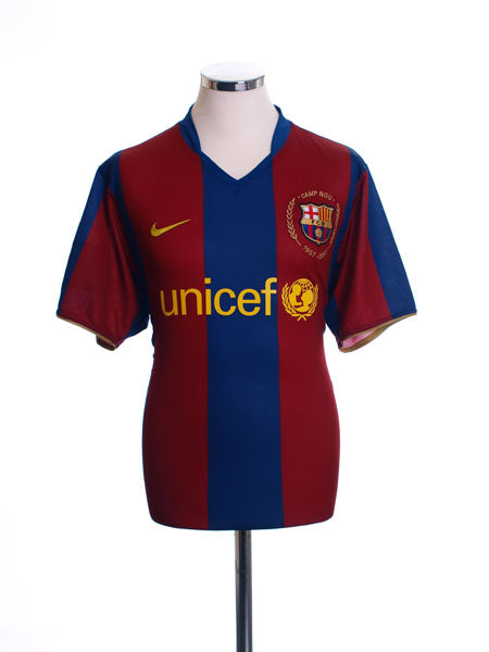 2007-08 Barcelona Home Shirt M Football Shirt