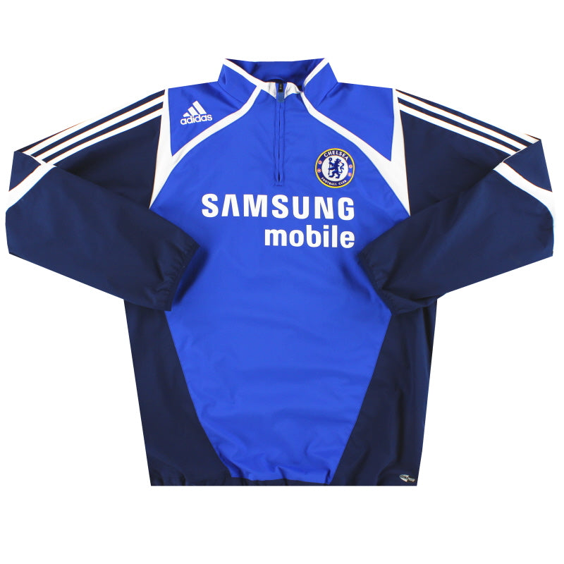 2007-08 Chelsea adidas ClimaProof 1/4 Zip Training Top *Mint* M Football Shirt