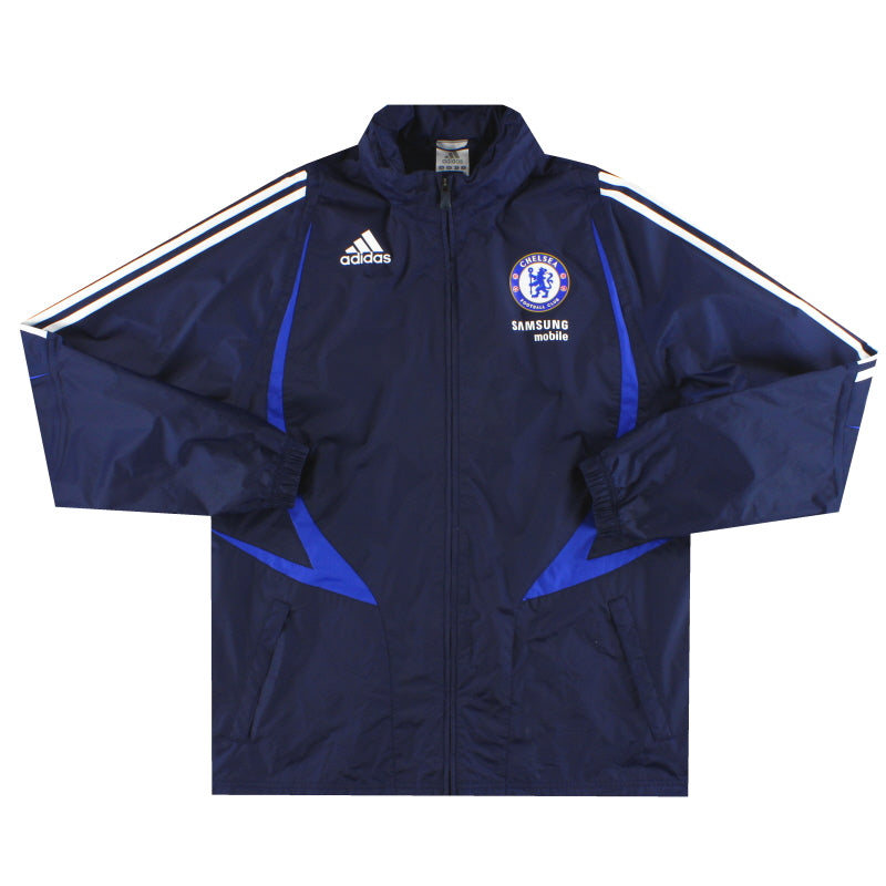 2007-08 Chelsea adidas Hooded Rain Jacket L Jacket