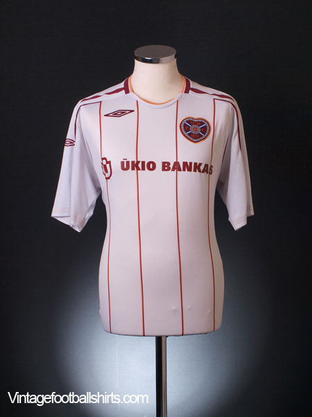 2007-08 Hearts Away Shirt L Football Shirt