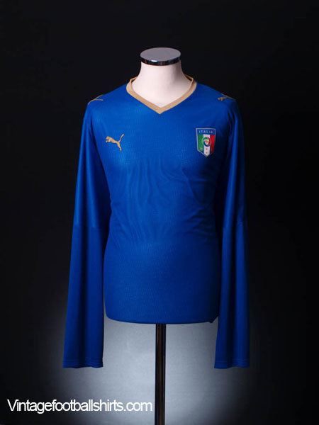 2007-08 Italy Home Shirt L/S M Football Shirt