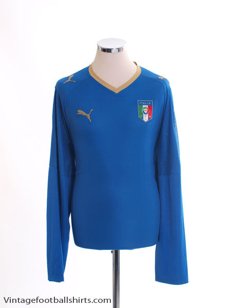 2007-08 Italy Home Shirt L/S XL Football Shirt