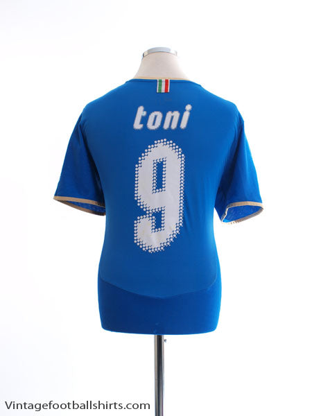 2007-08 Italy Home Shirt Toni #9 XL Football Shirt