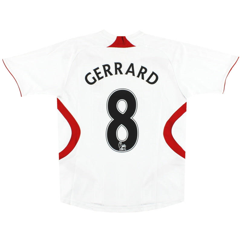 2007-08 Liverpool adidas Away Shirt Gerrard #8 L.Boys Football Shirt