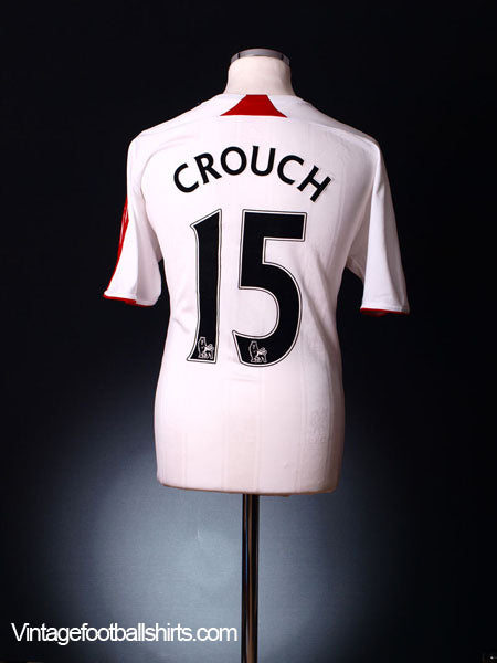 2007-08 Liverpool Away Shirt Crouch #15 XL Football Shirt