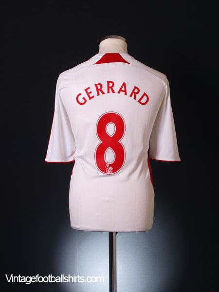 2007-08 Liverpool Away Shirt Gerrard #8 L Football Shirt