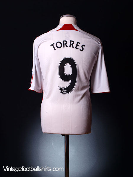 2007-08 Liverpool Away Shirt Torres #9 *Mint* M Football Shirt